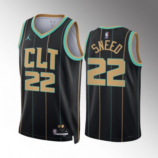 Xavier Sneed 2022-23 Charlotte Hornets Black #22 City Edition Jersey Swingman