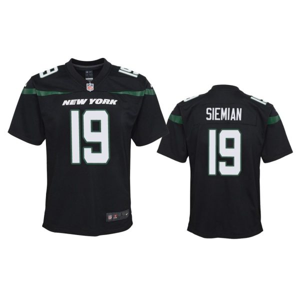 Youth 2019 Trevor Siemian #19 New York Jets Black Game Jersey