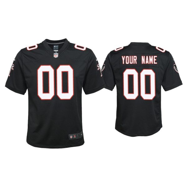 Youth 2020 Custom Atlanta Falcons Black Throwback Game Jersey
