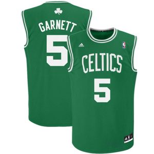 Youth Boston Celtics #5 Kevin Garnett Revolution 30 Kelly Green Jersey