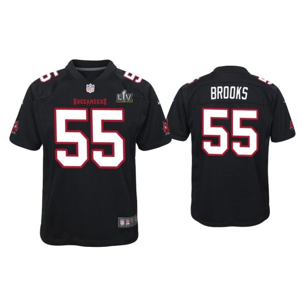 Youth Derrick Brooks Tampa Bay Buccaneers Super Bowl LV Black Game Fashion Jersey