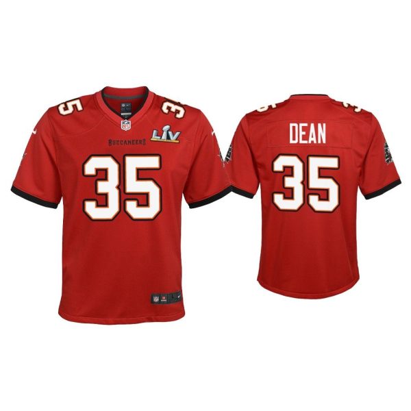 Youth Jamel Dean Tampa Bay Buccaneers Super Bowl LV Red Game Jersey