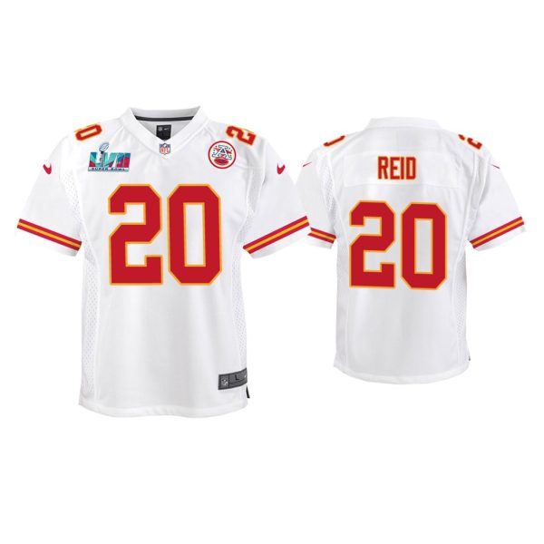 Youth Justin Reid Kansas City Chiefs Super Bowl LVII White Game Jersey