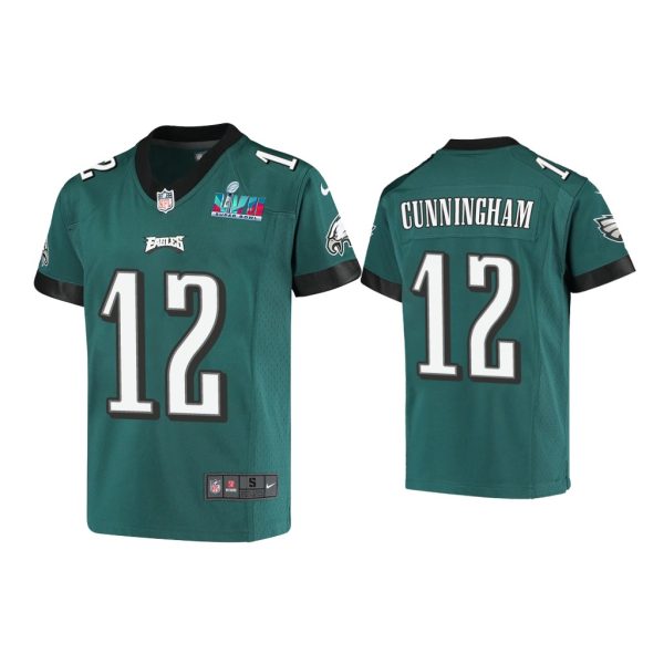 Youth Randall Cunningham Philadelphia Eagles Super Bowl LVII Midnight Green Game Jersey