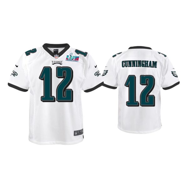 Youth Randall Cunningham Philadelphia Eagles Super Bowl LVII White Game Jersey