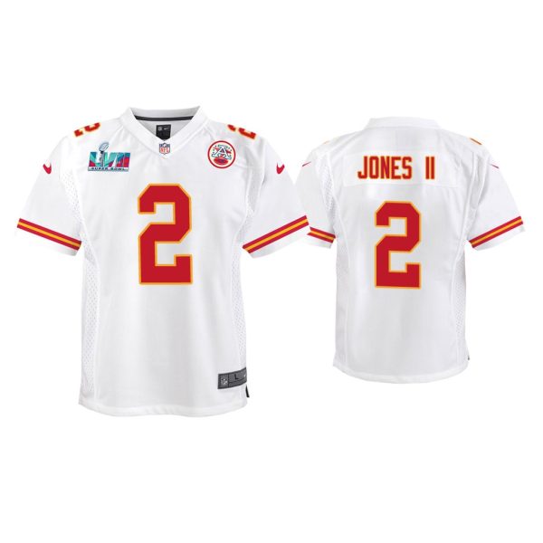 Youth Ronald Jones Ii Kansas City Chiefs Super Bowl LVII White Game Jersey