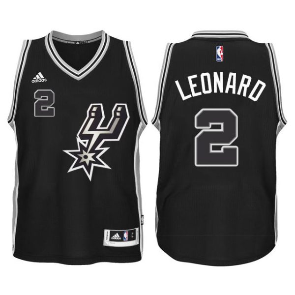 Youth San Antonio Spurs #2 Kawhi Leonard 2015-16 New Swingman Black Signature Spur Jersey