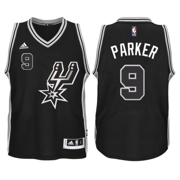 Youth San Antonio Spurs #9 Tony Parker 2015-16 New Swingman Black Signature Spur Jersey