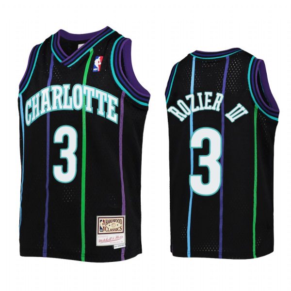Youth Terry Rozier III Charlotte Hornets Black Reload Jersey Throwback