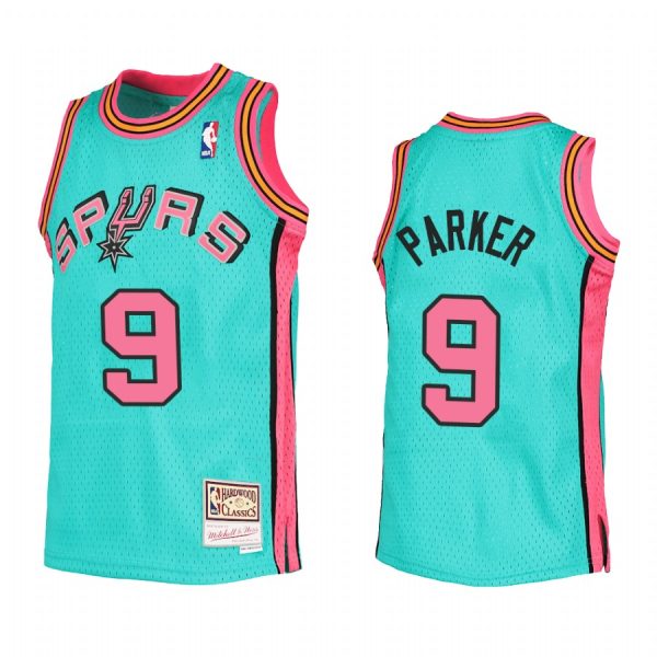 Youth Tony Parker San Antonio Spurs Teal Reload Jersey Throwback