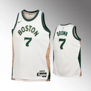 Boston Celtics City Edition Cream 2023-24 Youth #7 Jaylen Brown Jersey