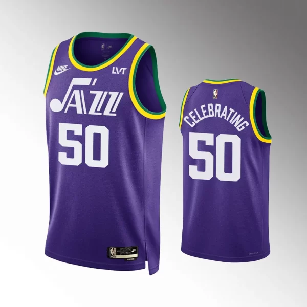 Celebrating #50 HWC 70s Utah Jazz 2023-24 Classic Edition Jersey - Purple