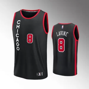 Chicago Bulls Zach LaVine Black 2023-24 Fast Break #8 Jersey - City Edition