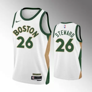 DJ Steward #26 Swingman Boston Celtics 2023-24 City Edition Jersey - White