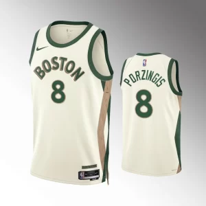 Kristaps Porzingis #8 Swingman Boston Celtics 2023-24 City Edition Jersey - White