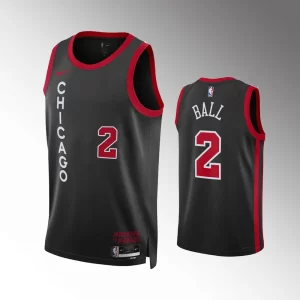 Lonzo Ball #2 Swingman Chicago Bulls 2023-24 City Edition Jersey - Black