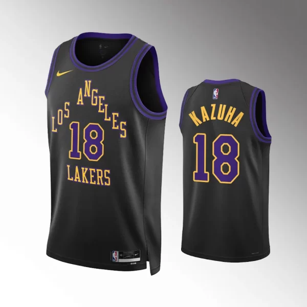 Los Angeles Lakers LE SSERAFIM Black 2023-24 Unisex #18 Kazuha Jersey ...