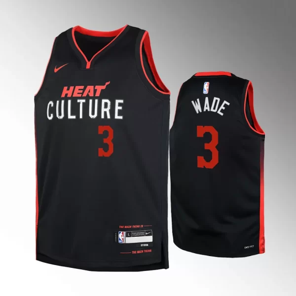 Miami Heat #3 Dwyane Wade 2023-24 City Edition Swingman Black Jersey