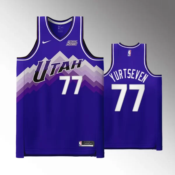 Omer Yurtseven #77 Swingman Utah Jazz 2023-24 City Edition Jersey - Purple