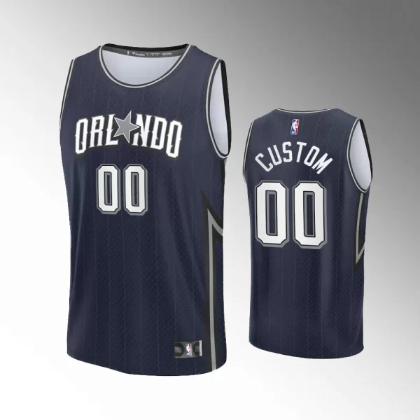 Orlando Magic Fast Break Navy 2023-24 Unisex #00 Custom Jersey