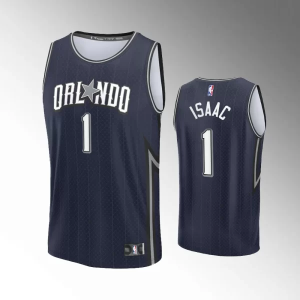 Orlando Magic Fast Break Navy 2023-24 Unisex #1 Jonathan Isaac Jersey