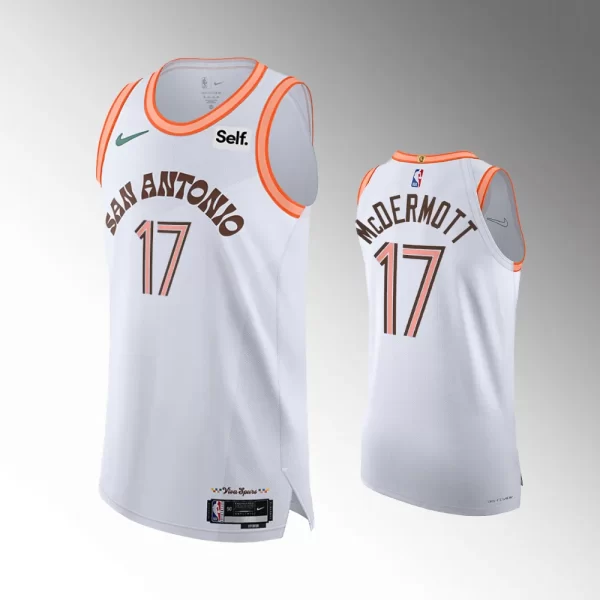 San Antonio Spurs #17 White 2023-24 Doug McDermott Jersey City Edition