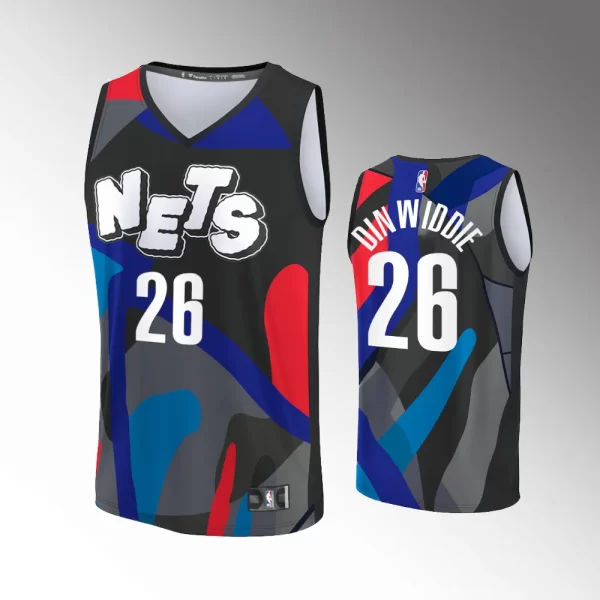 Unisex #26 Spencer Dinwiddie Brooklyn Nets Fast Break 2023-24 City Edition Black Jersey