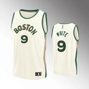 Unisex Boston Celtics #9 Derrick White Cream 2023-24 Jersey - City Edition