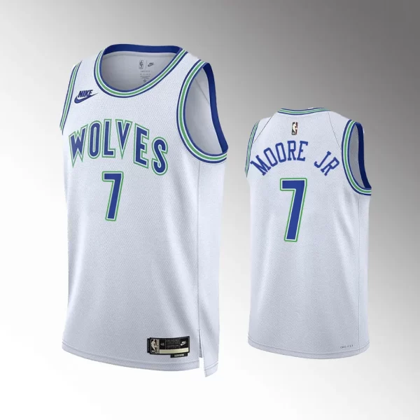 Wendell Moore Jr. #7 35th Anniversary Minnesota Timberwolves 2023-24 Classic Edition Jersey - White