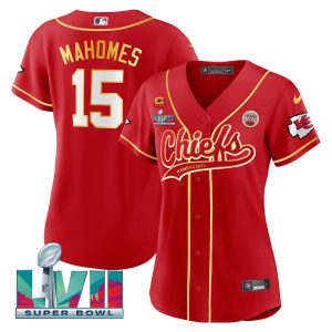 Women Kansas City Chiefs Super Bowl LVII BaseBall Jersey