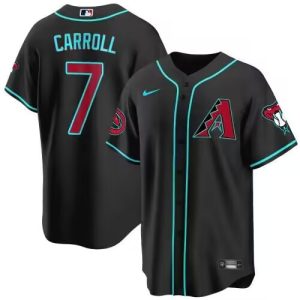 Arizona Diamondbacks #7 Corbin Carroll Black 2024 Cool Base Stitched Baseball Jersey