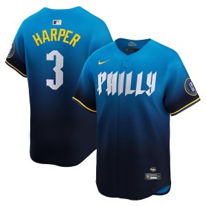 Bryce Harper Philadelphia Phillies 2024 City Connect Limited Player Jersey - Blue