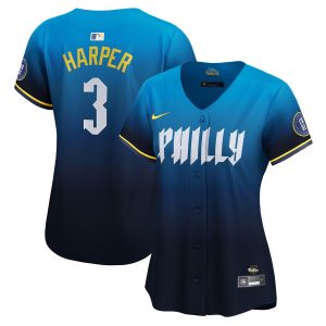 Bryce Harper Philadelphia Phillies Women's 2024 City Connect Limited Player Jersey - Blue