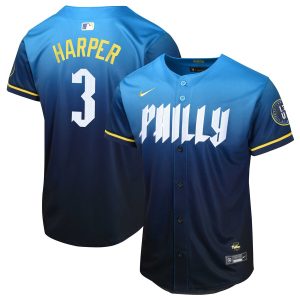 Bryce Harper Philadelphia Phillies Youth 2024 City Connect Limited Player Jersey - Blue