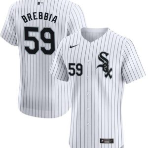Men's Chicago White Sox #59 John Brebbia White Elite Baseball Stitched Jersey