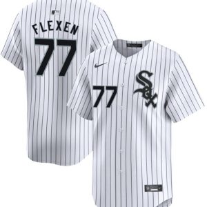 Men's Chicago White Sox #77 Chris Flexen White Home Limited Baseball Stitched Jersey