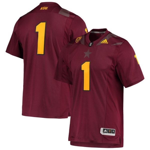 #1 Arizona State Sun Devils Team Premier Football Jersey - Maroon