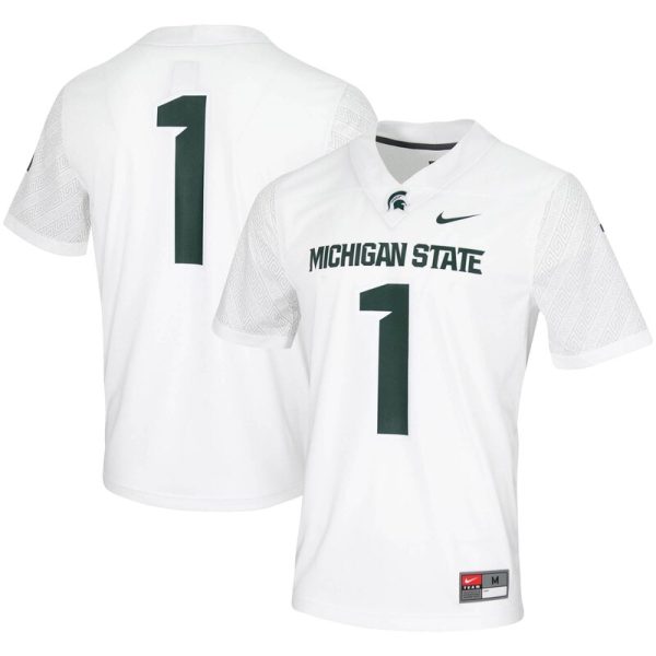 #1 Michigan State Spartans Untouchable Game Jersey - White