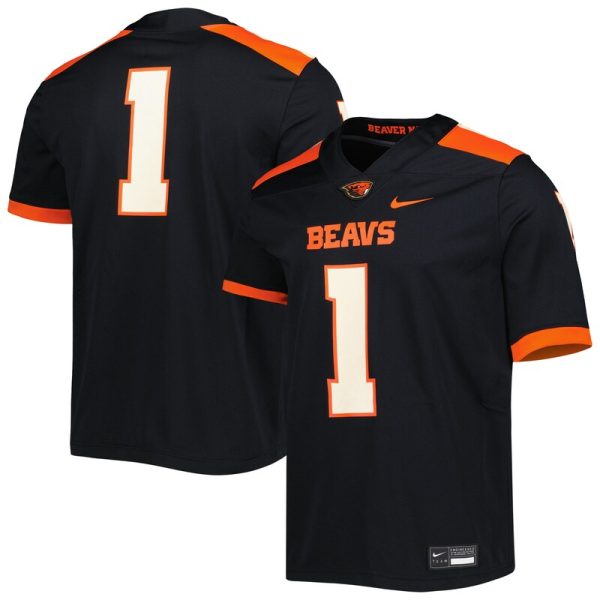 #1 Oregon State Beavers Untouchable Football Jersey - Black