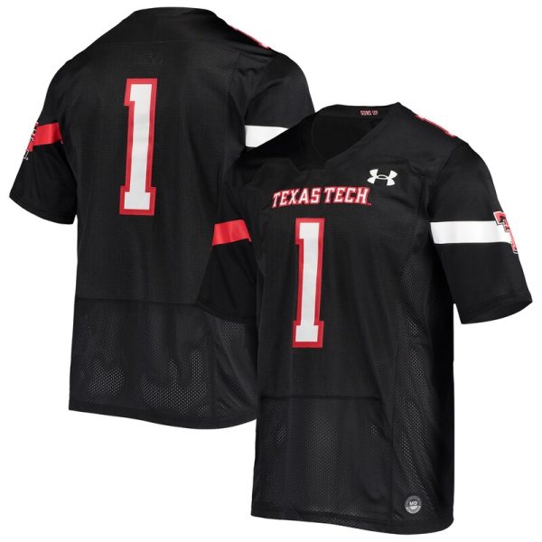 #1 Texas Tech Red Raiders Team Premier Football Jersey - Black
