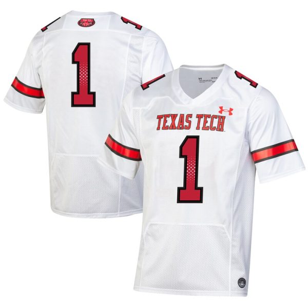 #1 Texas Tech Red Raiders Throwback Replica Jersey - White