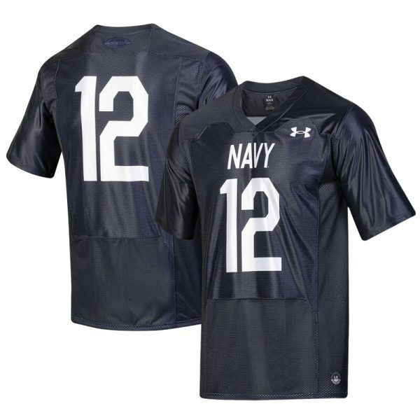 #12 Navy Midshipmen Silent Service Replica Football Jersey - Navy