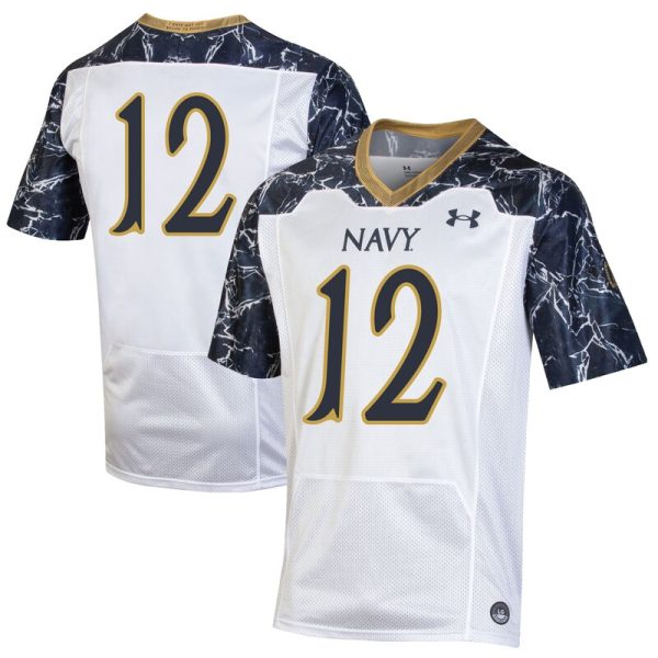 #12 Navy Midshipmen Women's 175 Years Special Game Replica Jersey - White/Navy