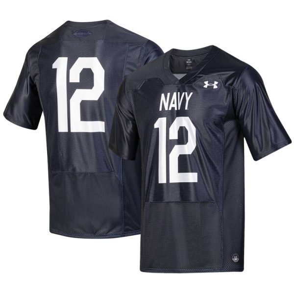 #12 Navy Midshipmen Youth Silent Service Replica Football Jersey - Navy