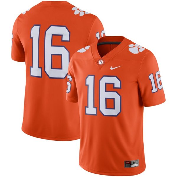#16 Clemson Tigers Game Jersey - Orange