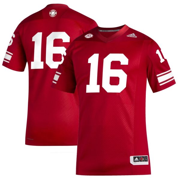 #16 Louisville Cardinals Premier Strategy Football Jersey - Red