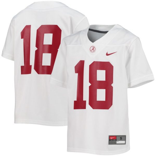 #18 Alabama Crimson Tide Youth Untouchable Football Team Jersey - White