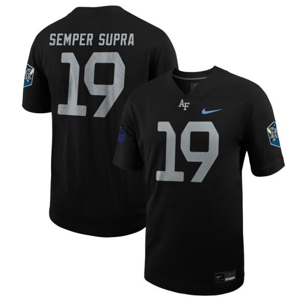 #19 Air Force Falcons Space Force Rivalry Alternate Game Football Jersey - Black