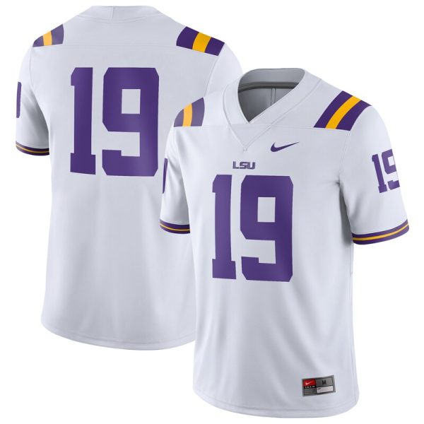 #19 LSU Tigers Game Jersey - White