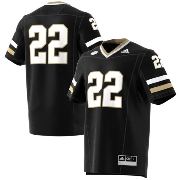 #22 Georgia Tech Yellow Jackets Premier Strategy Jersey - Black